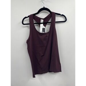Fabletics Feather‎ Tech Tank Top Women's Large Oxblood Racerback Performance NWT